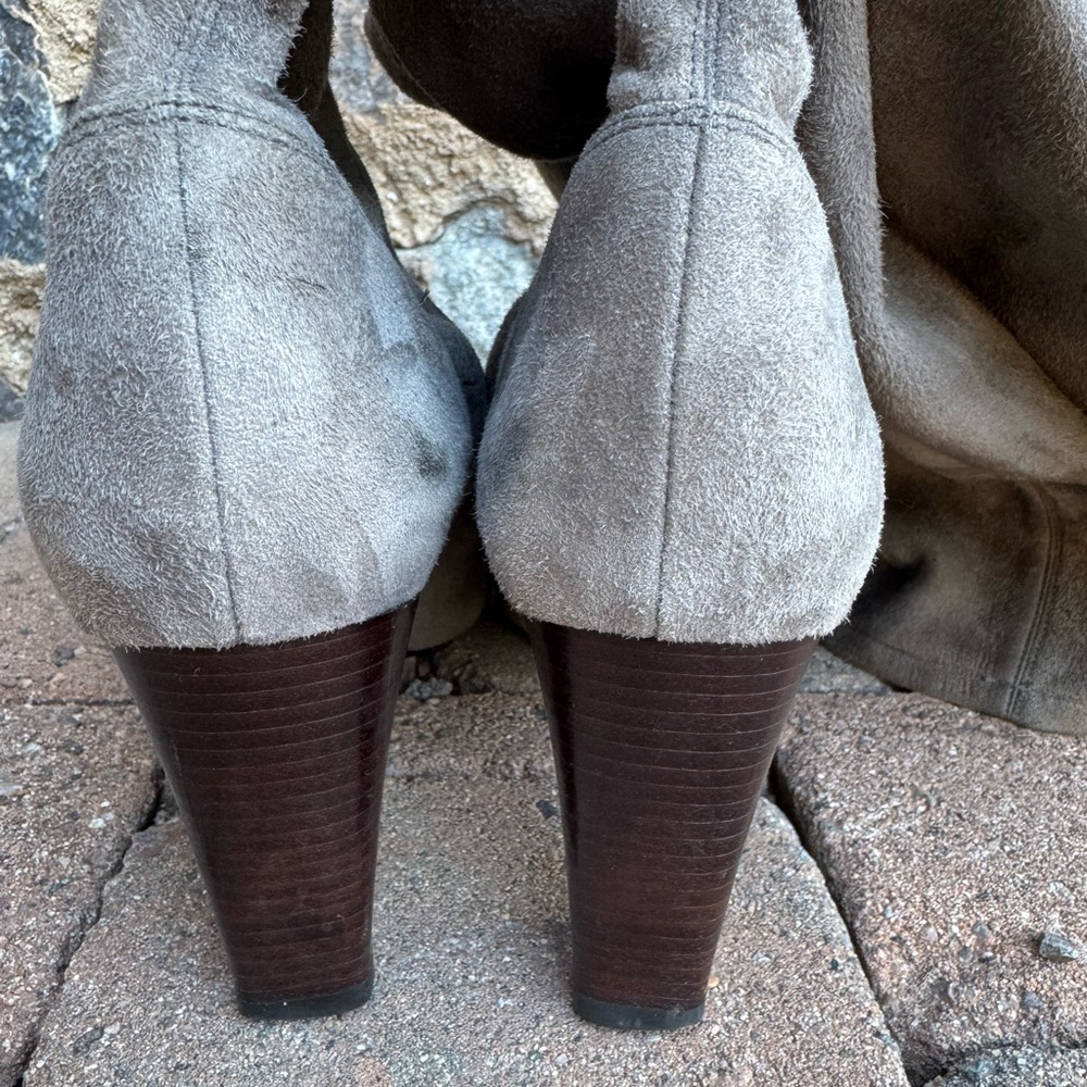 Cole Haan Nike Air Gray Suede Tall Boots Women’s 8.5 - Picture 10 of 13